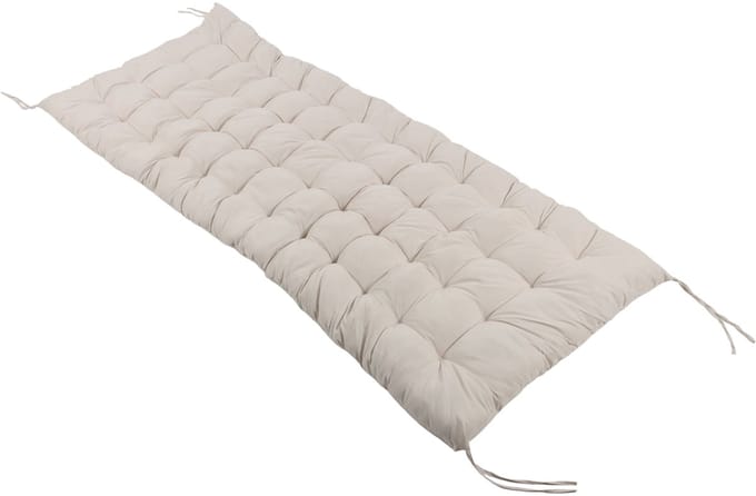 Ligbedkussen - 180 x 70 cm - tuinbankkussen - beige