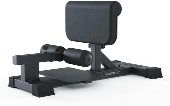 Sissy Squat Bank - Been trainer - Kracht training - Gefixeerde voeten - 98 cm - Zwart