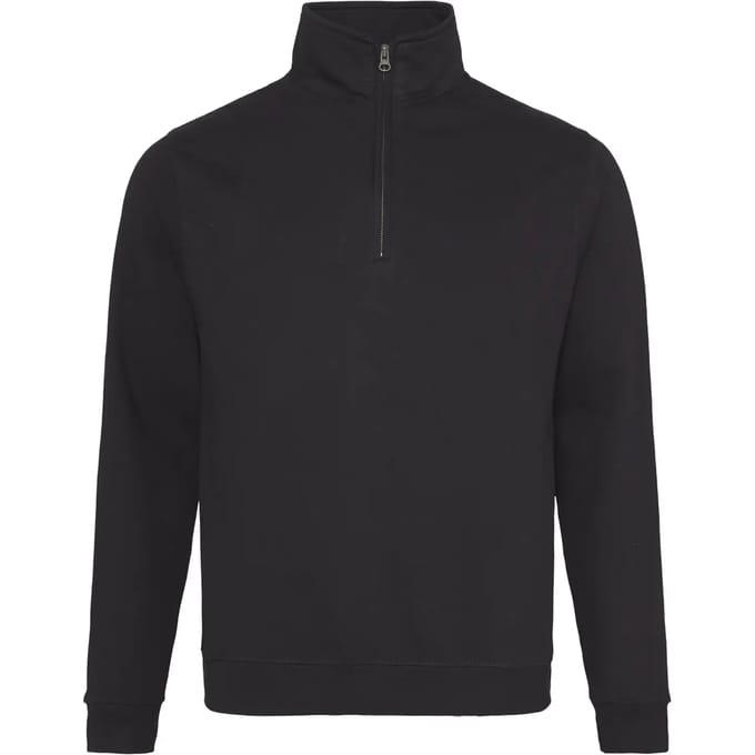 Just Hoods - 1/4 Zip Sweater - Deep Black maat M