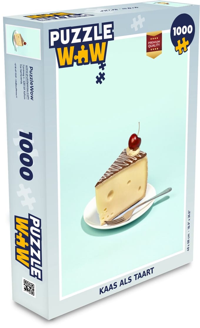 Puzzel Kaas als taart - Legpuzzel - Puzzel 1000 stukjes volwassenen