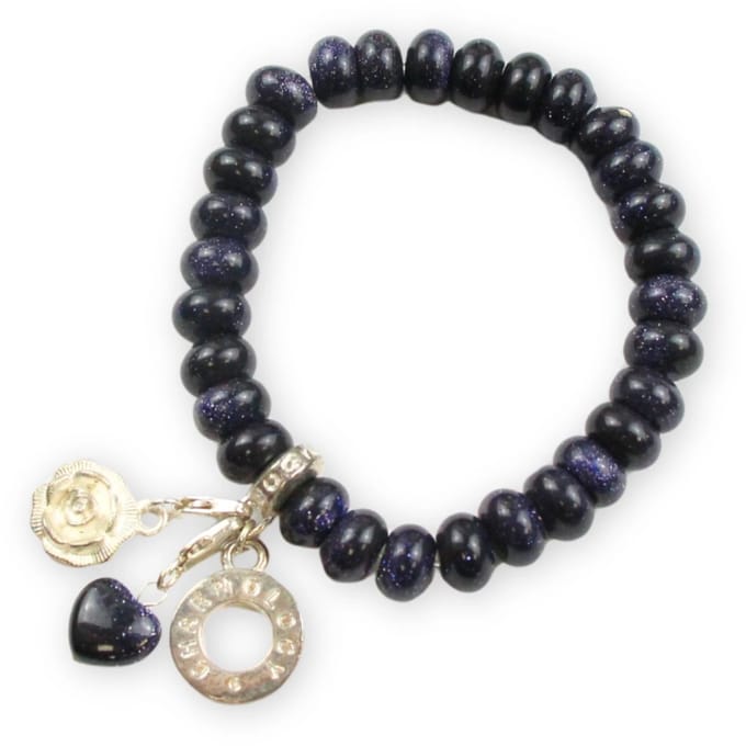 Armband blaufluss met bedels