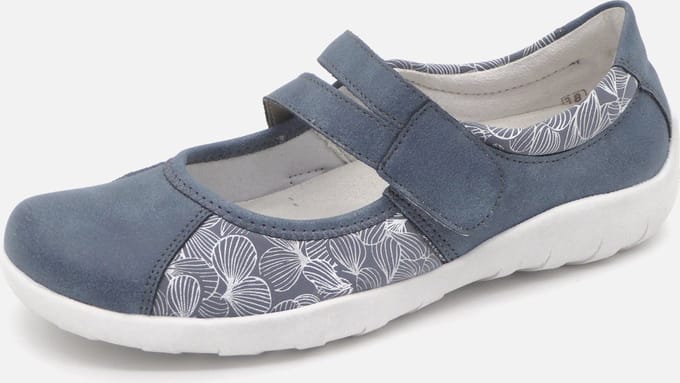 Remonte Dames Bandschoen - R3510-12 Jeansblauw/Print - Maat 38