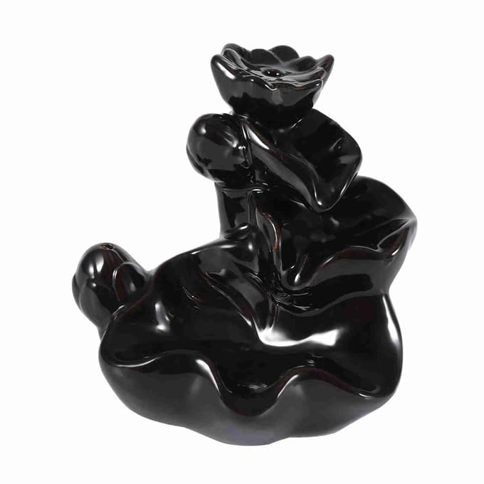 Keramiek Glazuur Wierookbrander Houder Standaard Kegels Backflow Wierookvat Huis black