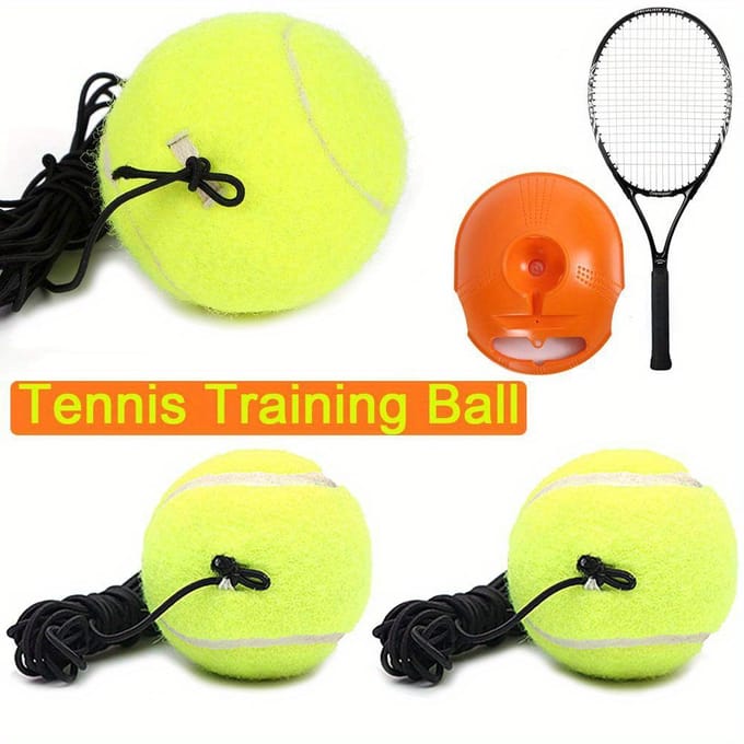 Professionele Tennis Trainingspartner Rebound Oefenbal Met 4m Elastisch Touw yellow