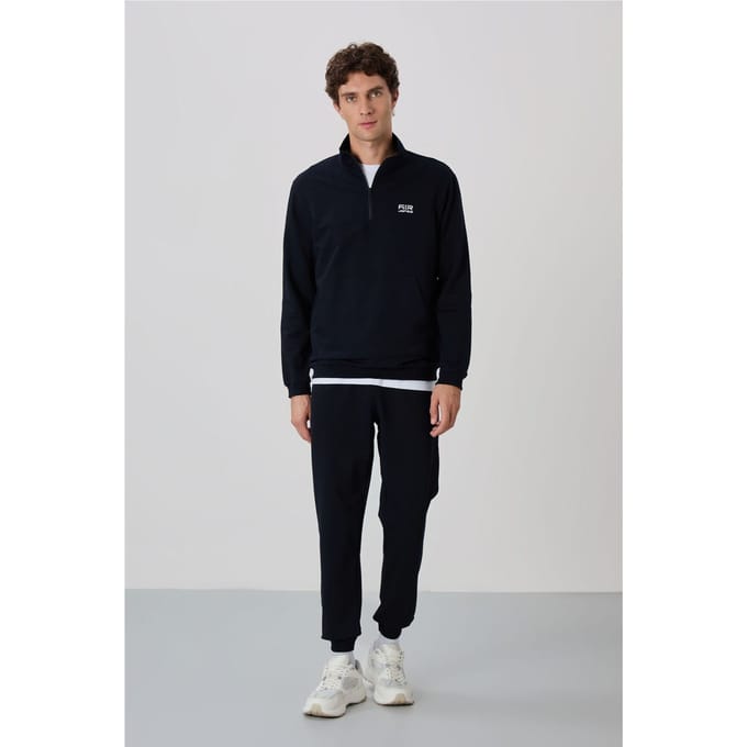 Heren Sweatshirt en Broek Set met Rits Voorkant
