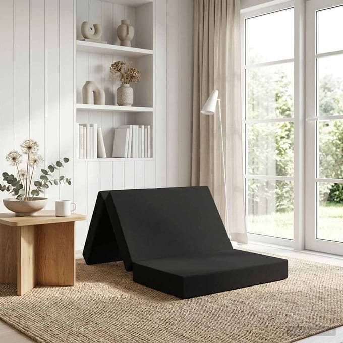 vidaXL - Vouwbare - Sofa - Bed - 100 - x - 67 - x - 45 - cm - Zwart