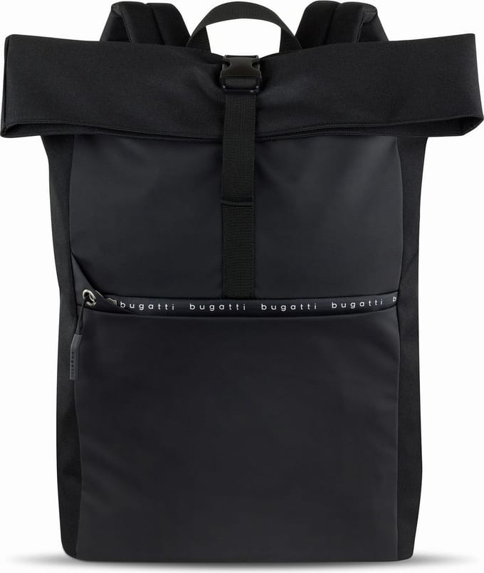 bugatti Rugzak met laptopvak Blanc DeLight Rolltop Backpack 15L Black Zwart