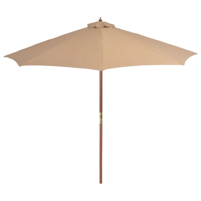 vidaXL - Parasol - met - houten - paal - 300 - cm - taupe