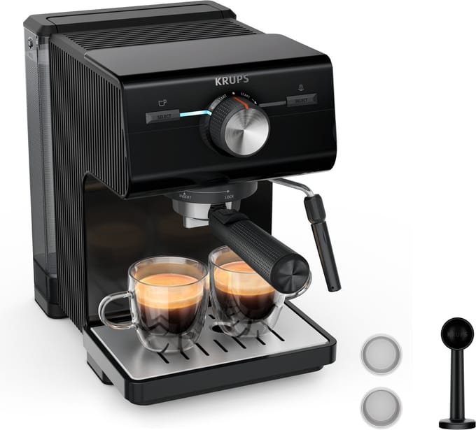 Krups Authentic XP381810 - coffee machine - 15 bar - black