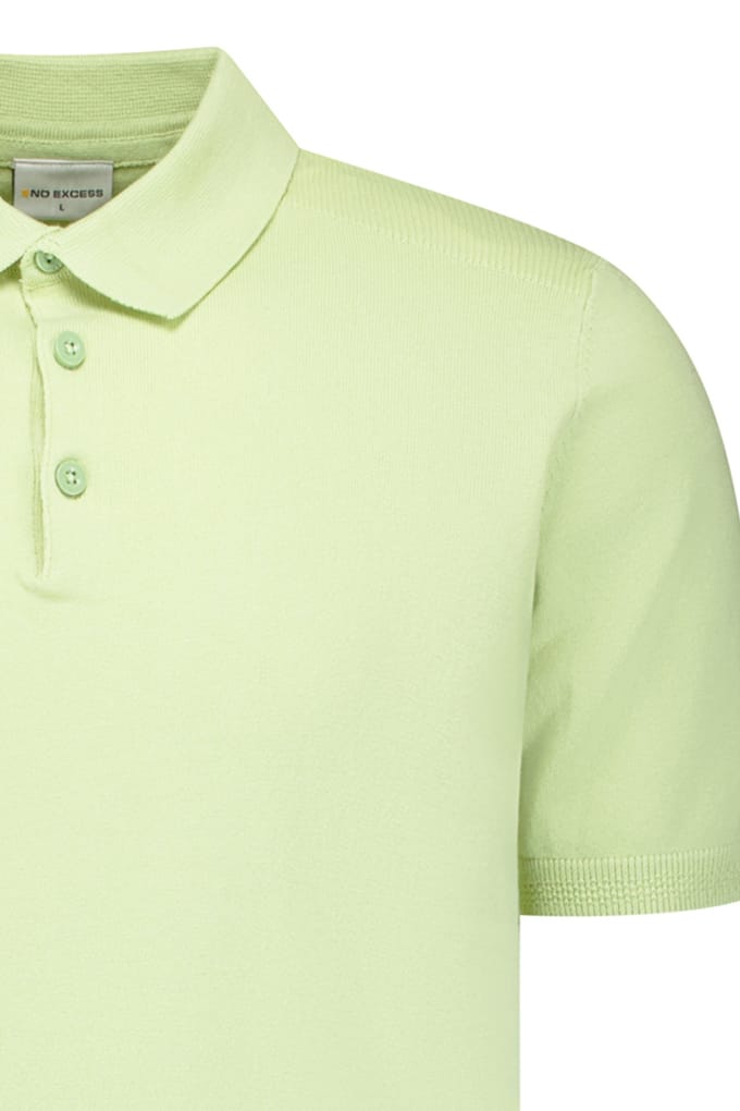 No Excess Pullover Short Sleeve Polo Button Green Größe: M | Poloshirts Outlet | Herren | Grün