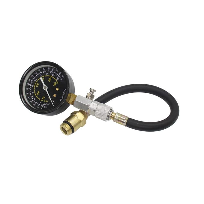 Motorcilindercompressietesterkit 0-300PSI Drukmeter Controletesttool Automobiel zwart
