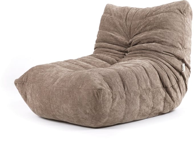 icon - Enzo Lounge Stoel - Chenille Fauteuil - Beige