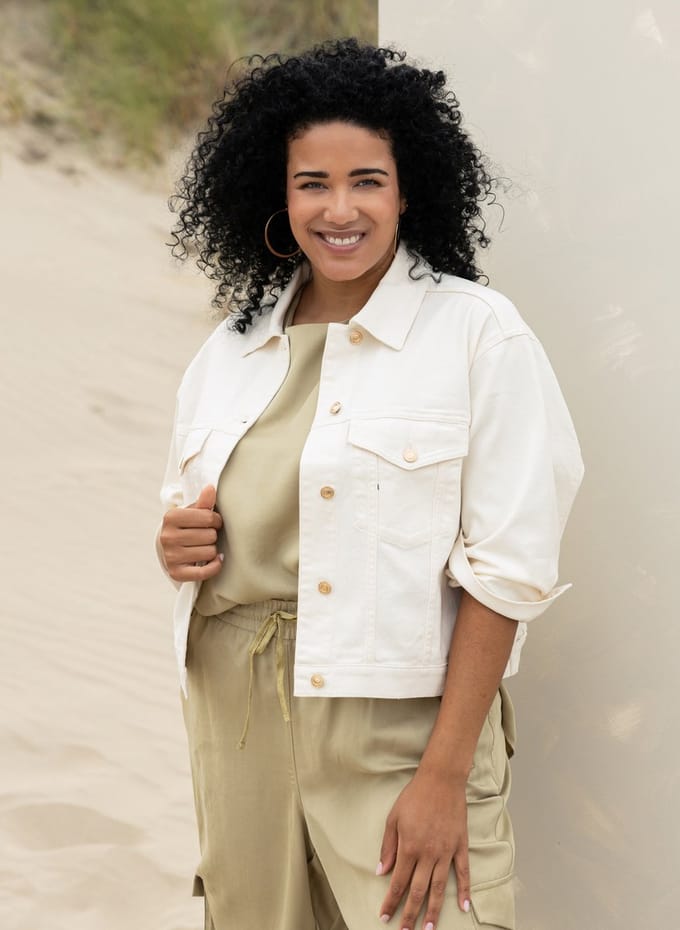 YEST CURVE Wafae Cover ups - Raw White - maat 1(48)