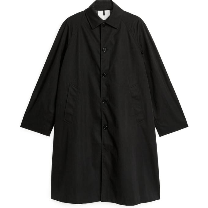 ARKET Al Relaxed Carcoat Black Taglia: 48 Short | Cappotti monopetto Outlet | Uomo | Nero