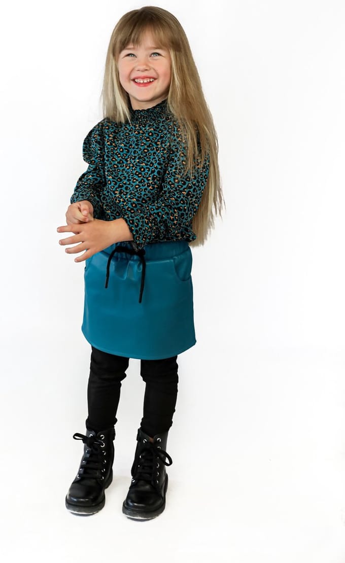 Meisjes rok - Blauwgroen