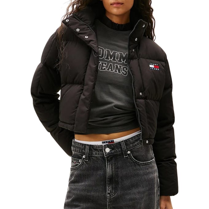 Tommy Hilfiger Alaska Grid Cropped Winterjas Dames