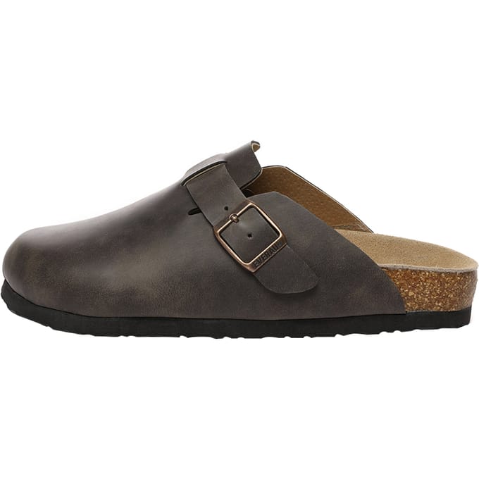 EVER AU Heren Hardhead Leren Comfort Klomp Sandalen - Bruin Geolied Leer