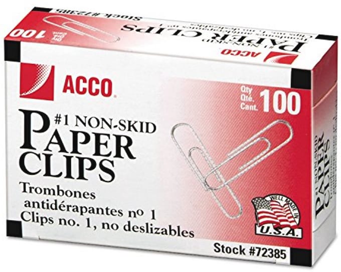 Zilveren paperclips - 10 dozen