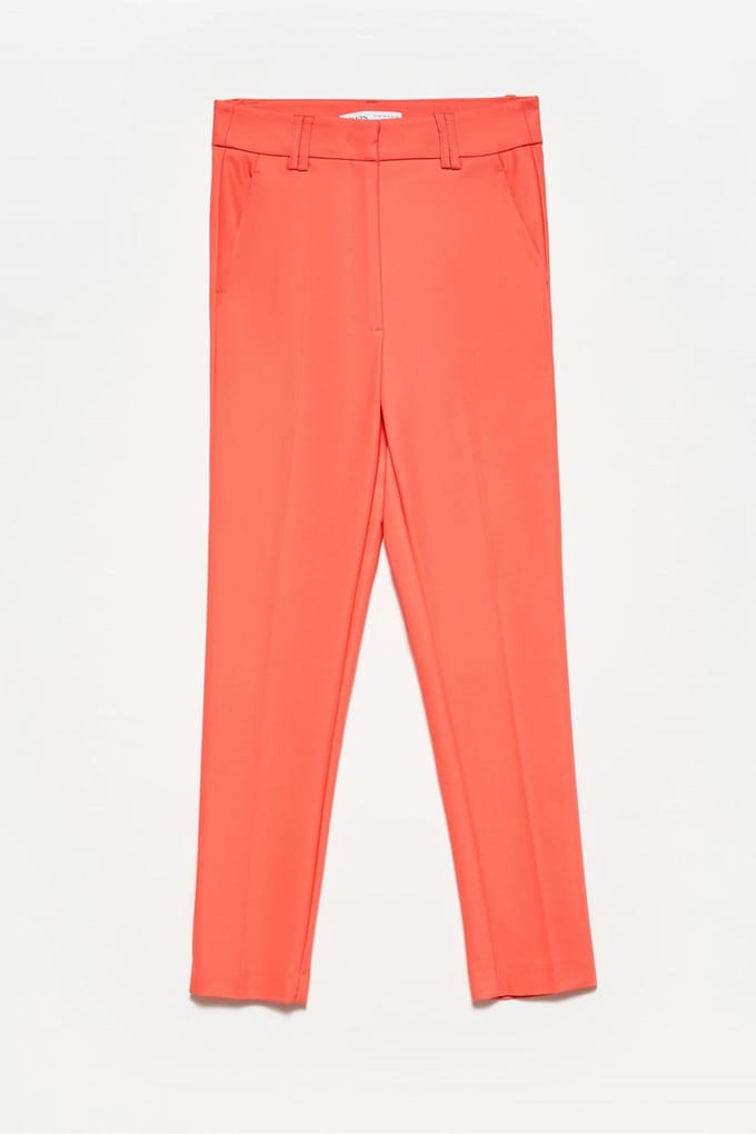 Hoge Taille Rechte Pijpen Katoenen Broek