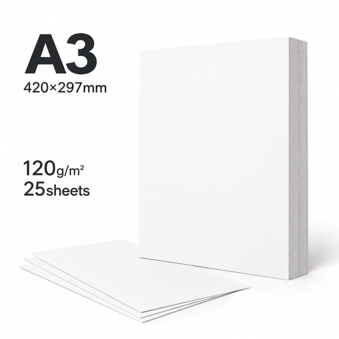 A3 markerpapier - 25 vellen - 120 g - voor tekenen - basisverpakking