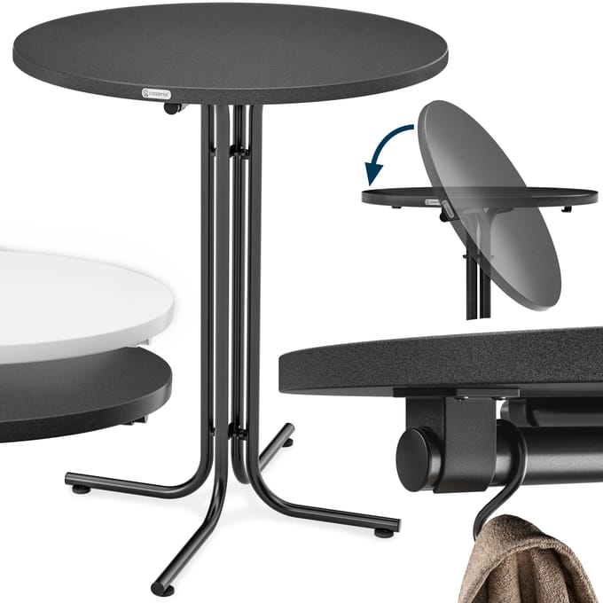 CASARIA Statafel - 80x110cm Inklapbaar Verstelbare Tafelpoten – Grijs