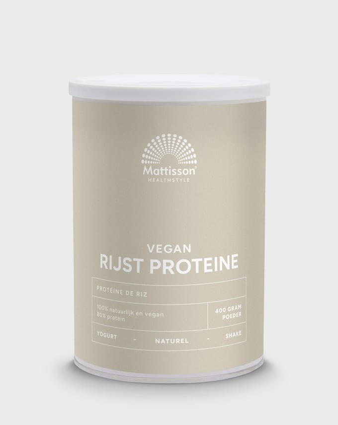 Mattisson - Rijst Proteïne Poeder - 80% Eiwit - Vegan Eiwitpoeder - Naturel Smaak - 400 Gram