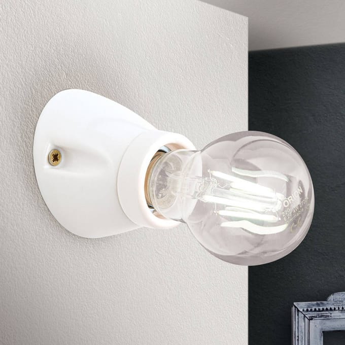 ORION Wandlamp Frost keramiek, wit