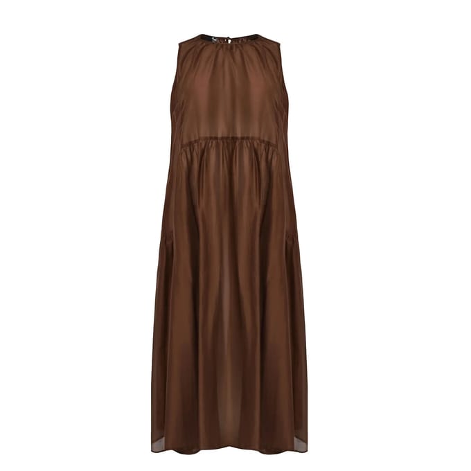 Mouwloos geplooid jurk vrouw Mat Fashion