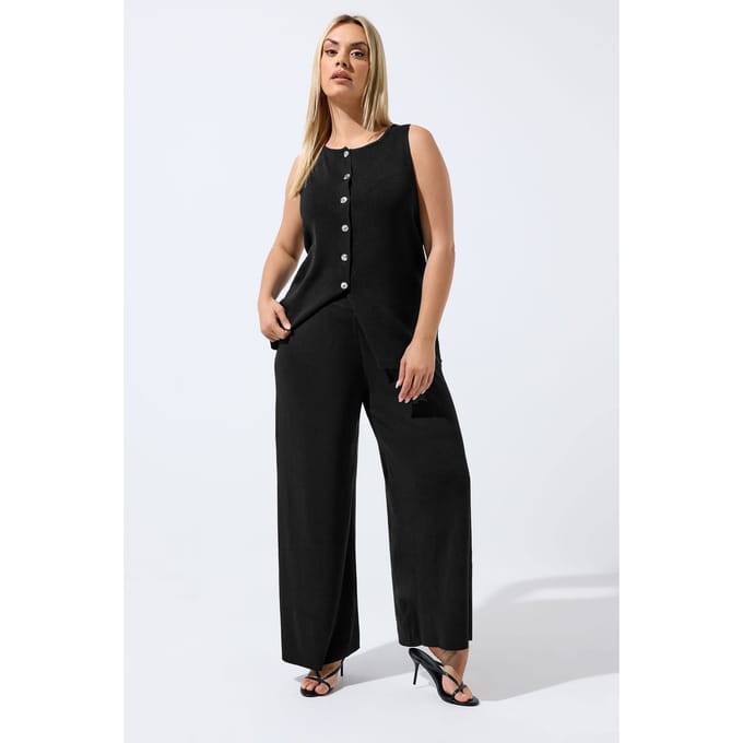 Limited Collection Zwarte Gebreide Broek Size 46-48