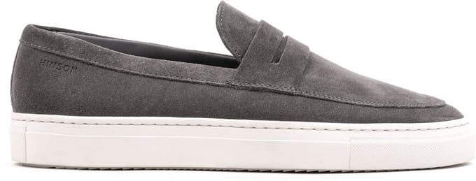 Hinson malton saddle loafers heren fumo suède