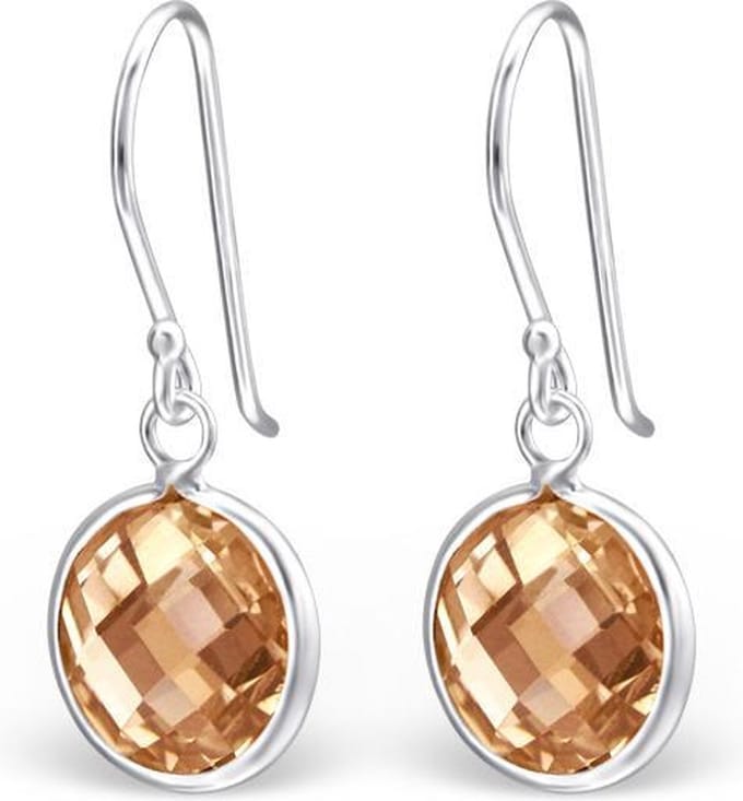 Montebello Oorbellen Caley Champagne - 925 Zilver E-Coating - 10x25mm