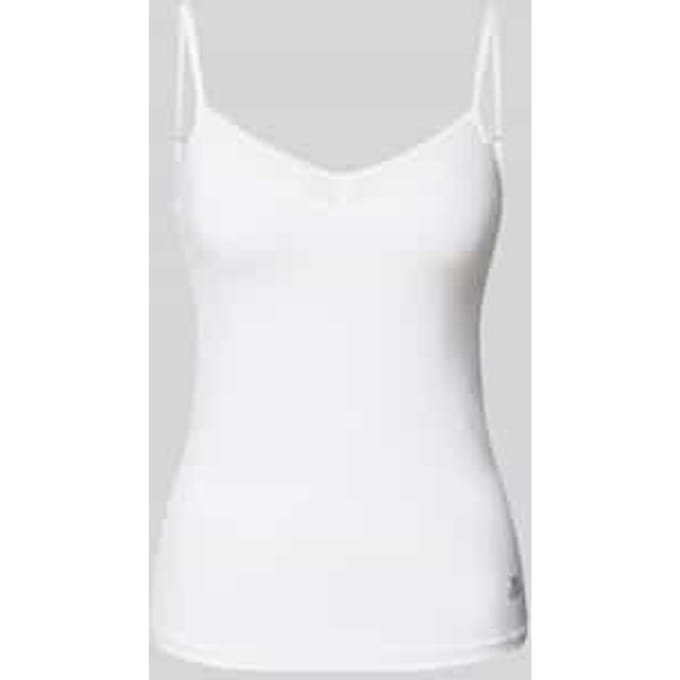 Shaped fit top met bandjes en kant