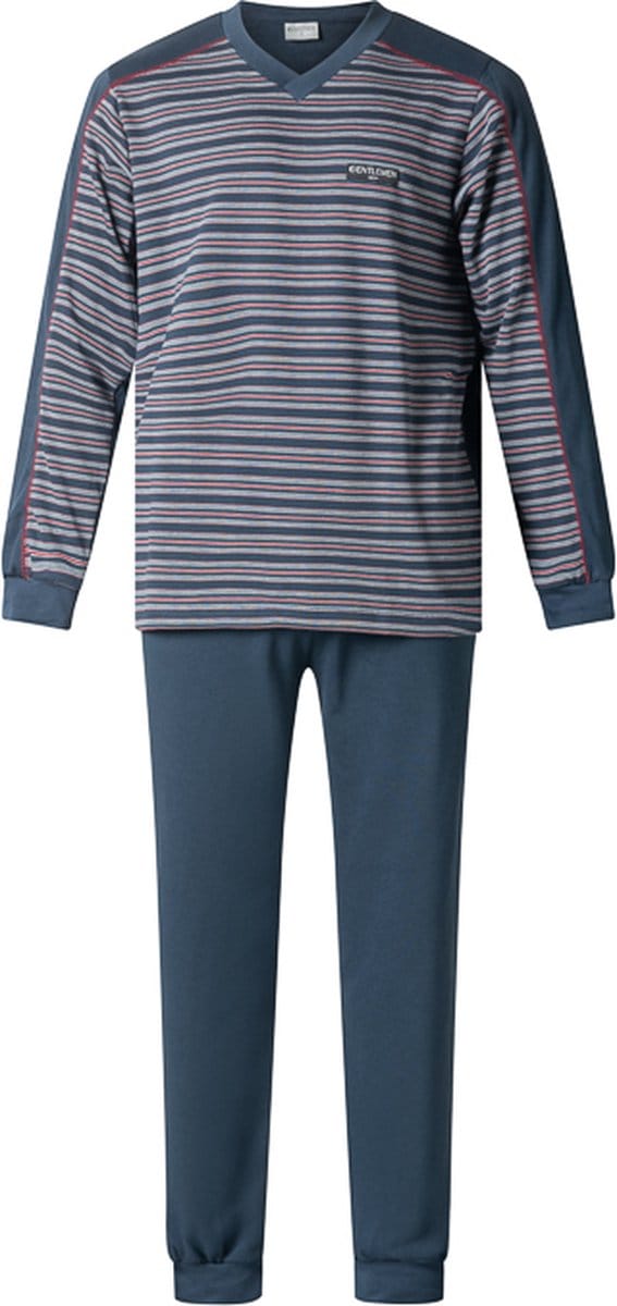 Gentlemen - warme heren pyjama 114248 - double jersey - V-hals - maat XL