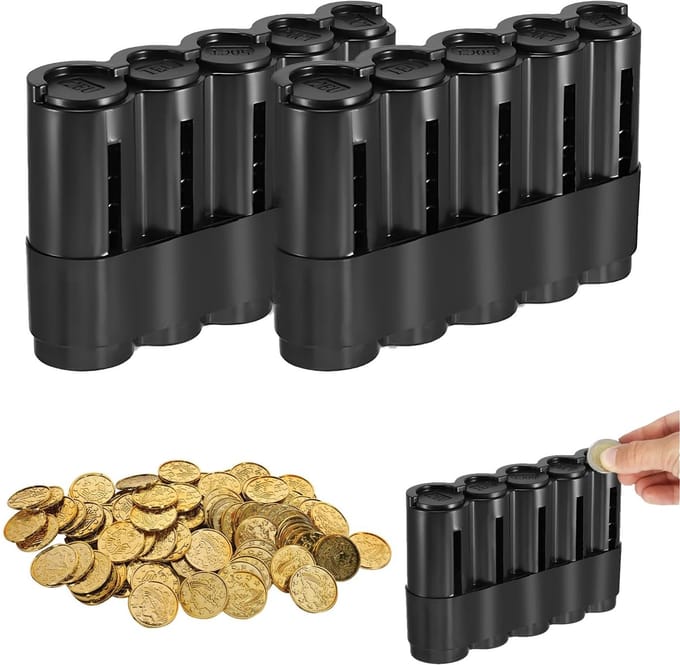 Dailygoods- Munten Dispenser 2 Stuks - Professionele Muntenopberger