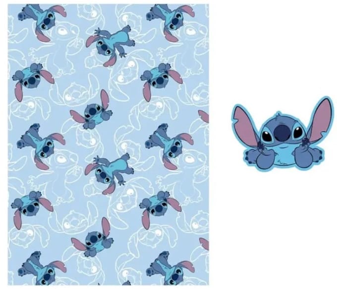 Disney Lilo & Stitch Fleeceplaid en Sierkussen, Hug - 140 x 100 cm - Polyester