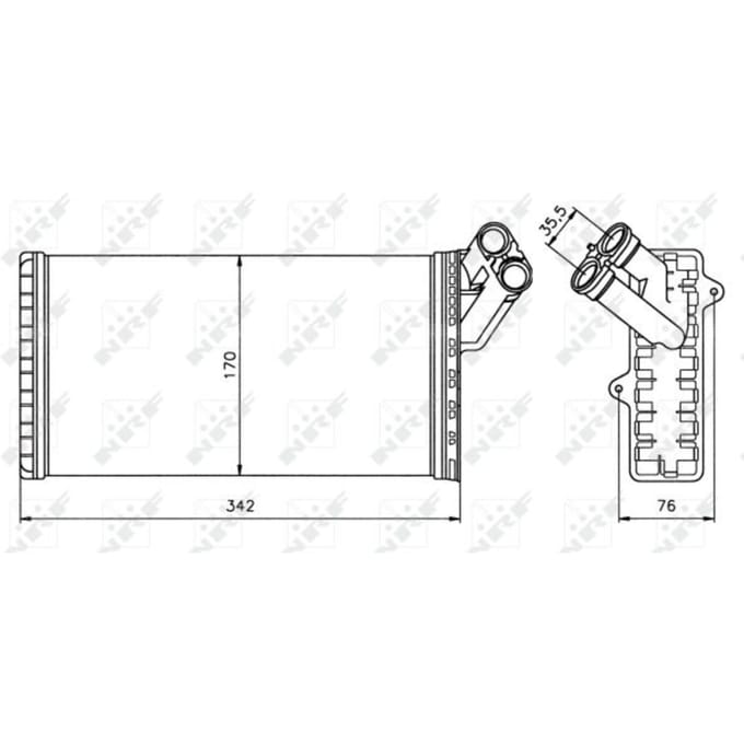 Warmtewisselaar, interieur verwarming NRF 58066