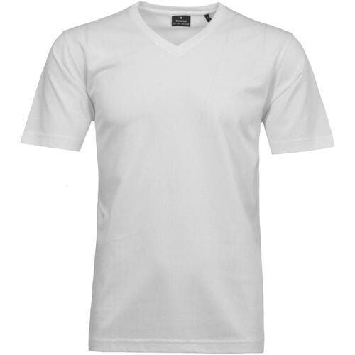 Ragman T-Shirt Softknit Uni Easy Care V-Neck Wit / male