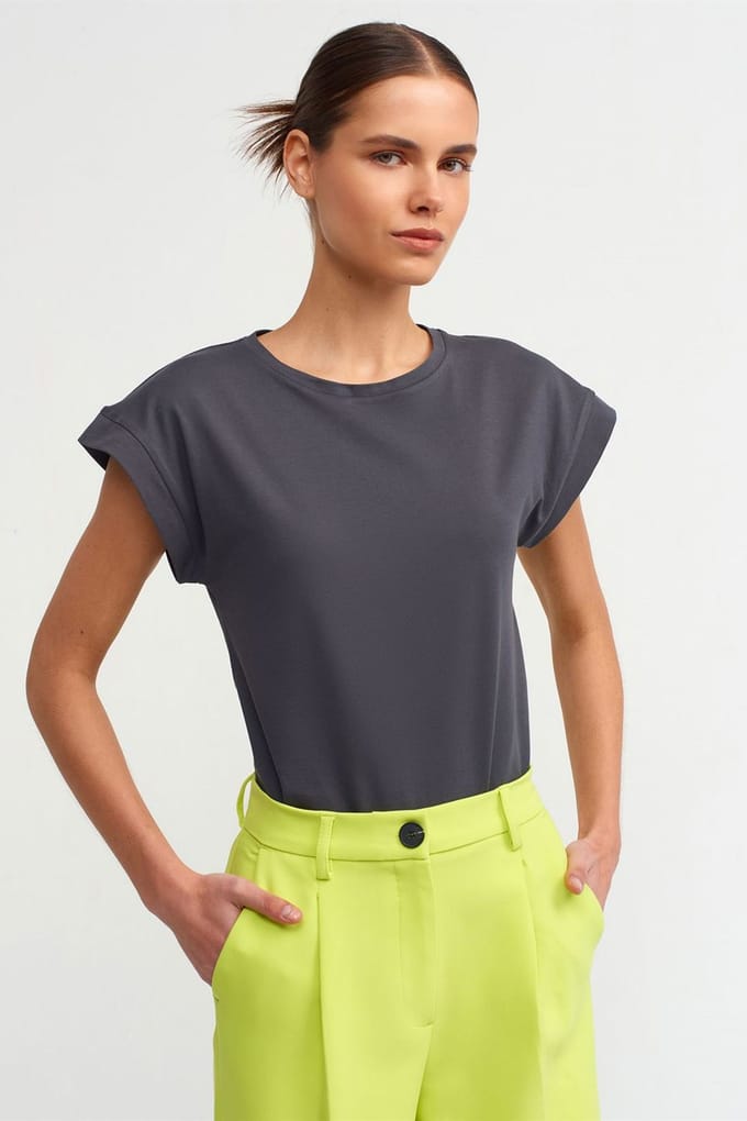 Dames Katoenen Crew Neck T-Shirt