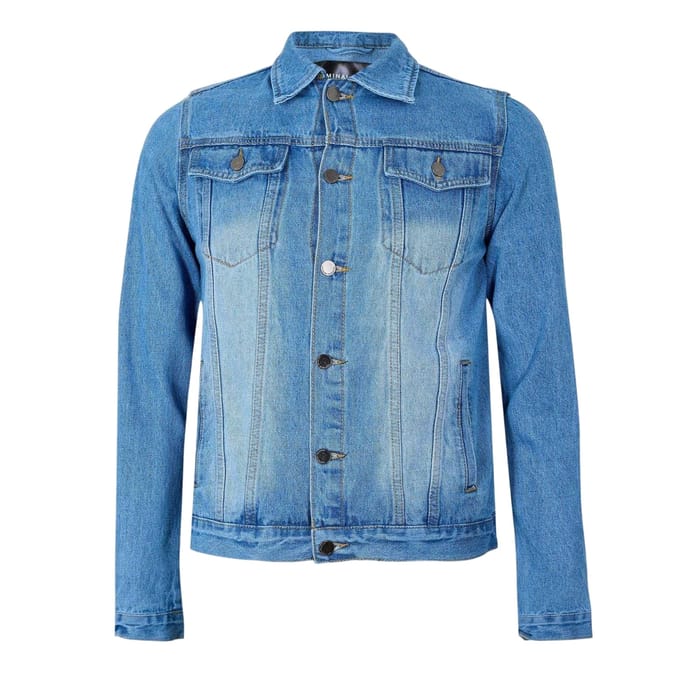 Criminal Damage Heren denim jasje (Blauw)