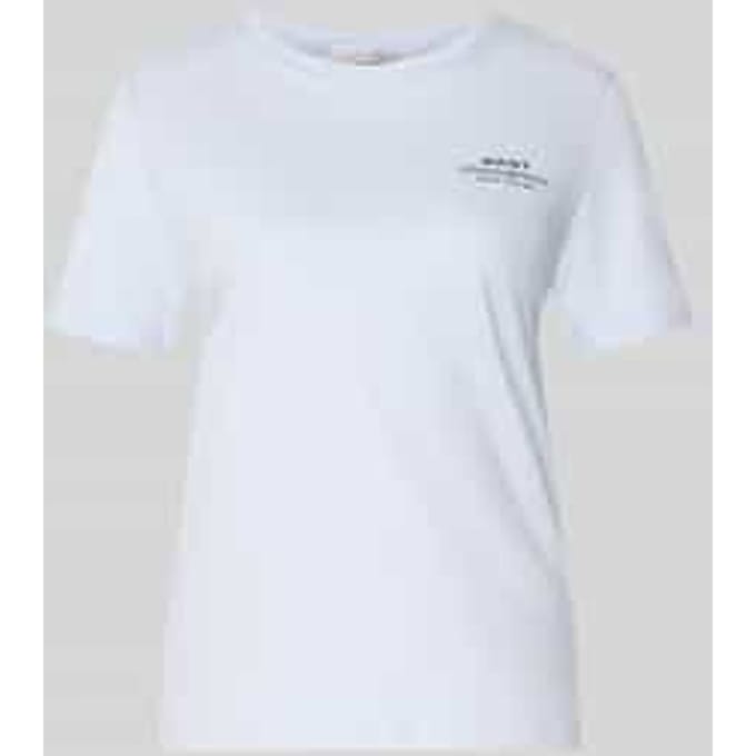 T-shirt met labelprint en ronde hals