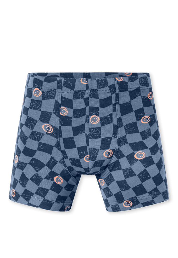 Shorts, set van 5, met streepjes, geruit, smileys, meerkleurig - 95/5 92