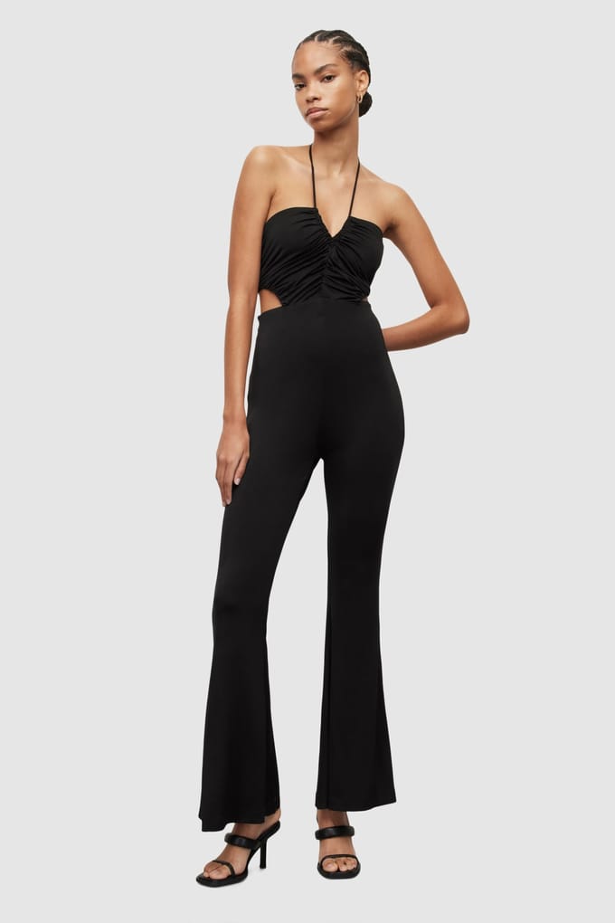 AllSaints Ophelia Jumpsuit Black Maat: 12 | Jumpsuits Outlet | Dames | Zwart
