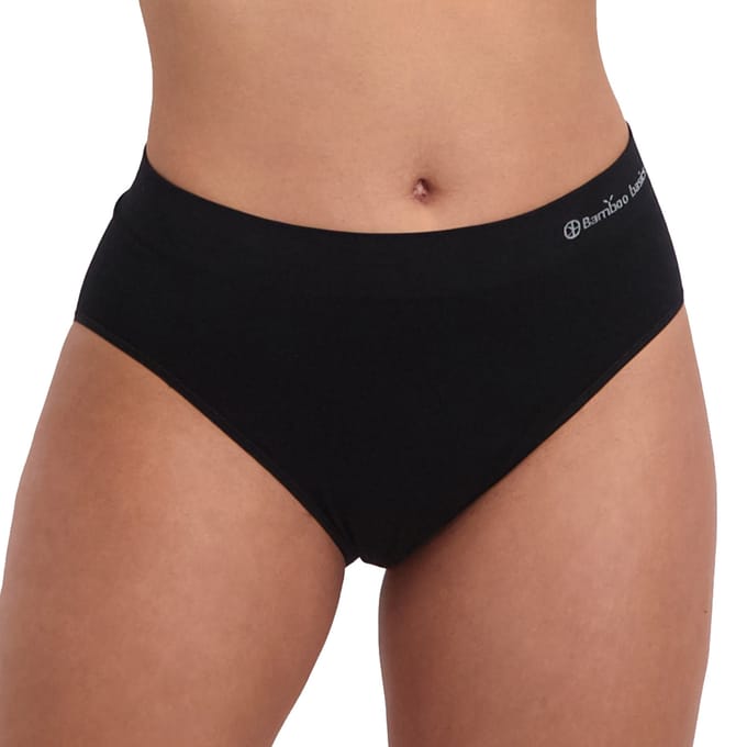 Bamboo Basics Naadloze Slip Belle - 3-pack - Zwarte Slip - Maat S - Bamboe Ondergoed Dames Naadloos - Bamboe Slips