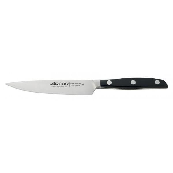 Couteau - ARCOS - Manhattan forgé - Lame 13 cm - Ergonomique - Noir noir