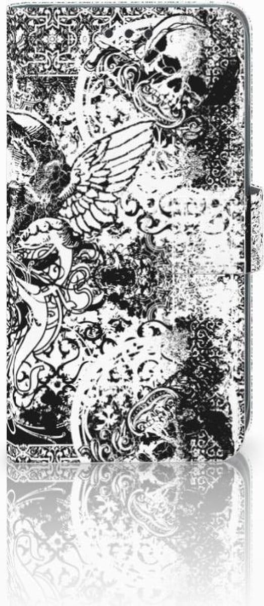 Book Case voor Telefoonhoesje met Naam Apple iPhone Xr Skulls Angel