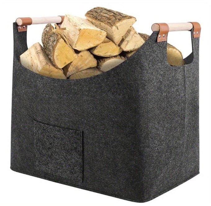 Allecto - Houten Mand - Houtopslag - Grote Capaciteit - 60 Liter