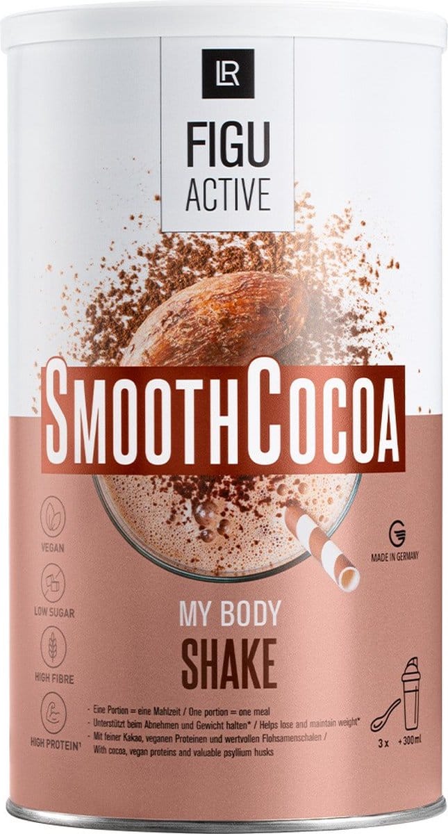 LR figuactive Shake chocolade / smooth cocoa smaak. Bodymission Figuactive. Afslank. Maaltijdvervanger