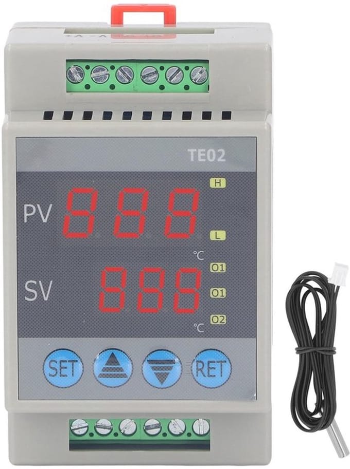 Allecto - DIN-rail Microtemperatuurregelaar - Digitale thermostaat