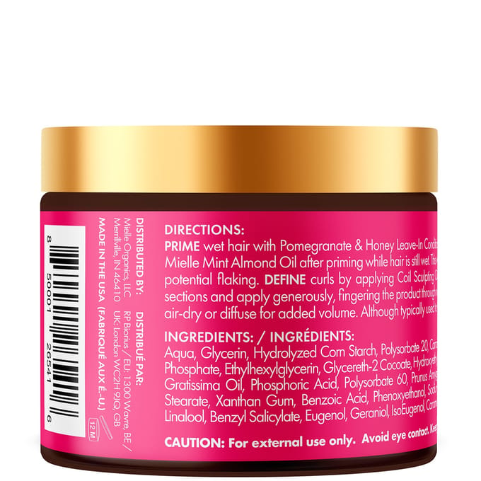 Mielle Organics Pomegranate & Honey Coil Sculpting Custard Hair Styling - 340g