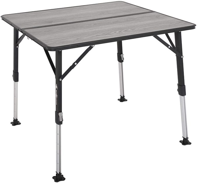 Brunner Elùtop Compack Square - Campingtafel 80 x 80 x 43/70 cm - Aluminium frame - Compact inklapbaar ontwerp
